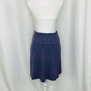 Toad & Co. Blue and Orange Geo Print Chaka Skirt